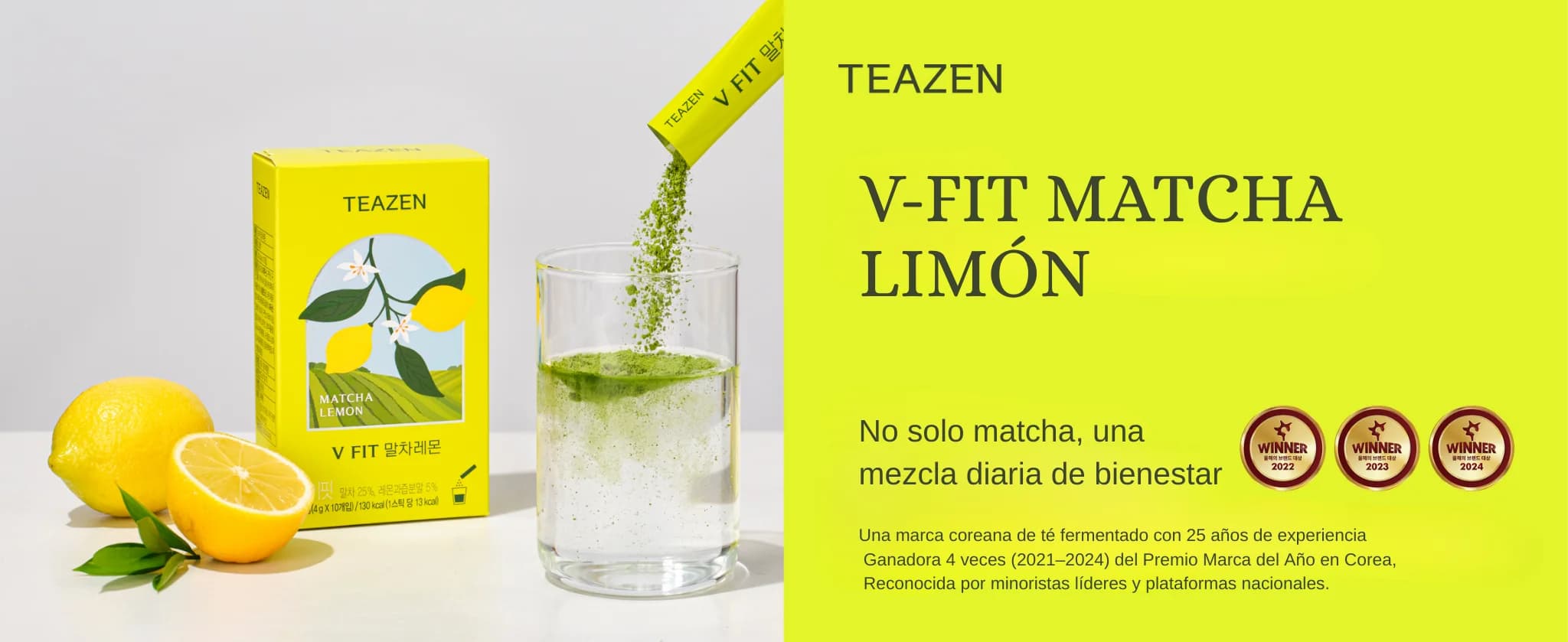Kombucha Matcha Limón banner 1